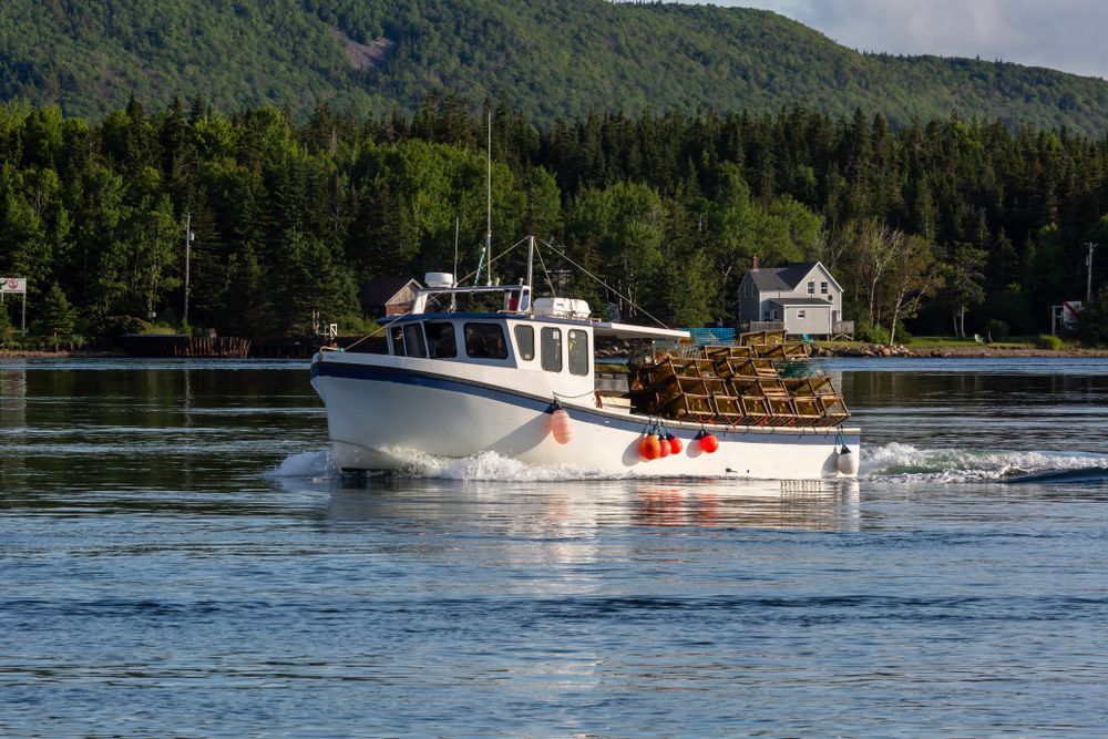 Un bateau flotte sur un plan d'eau.