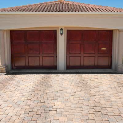 Two single car garage doors Two single car garage doors