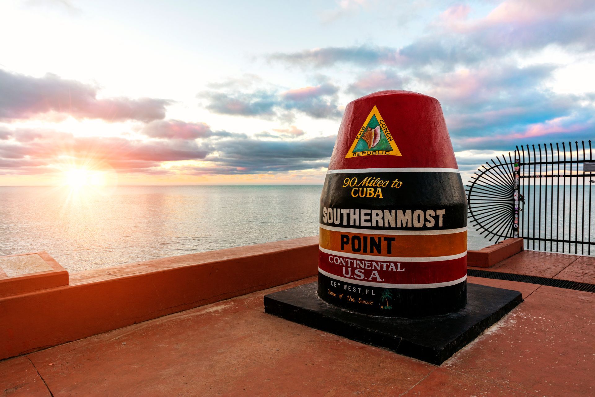 Sunrise at Southwold Harbour with the East of Britain’s most easterly point marker by the sea
