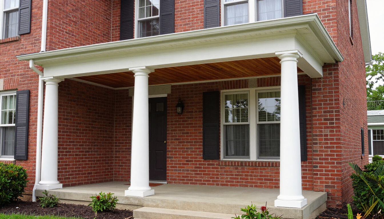 Covered porch installation on Southeast Michigan home