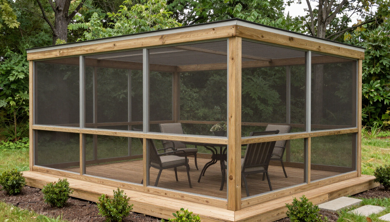 Screened enclosure built by Platinum Exteriors