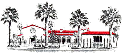 Todd Memorial Chapel logo with illustration of the chapel building and palm trees