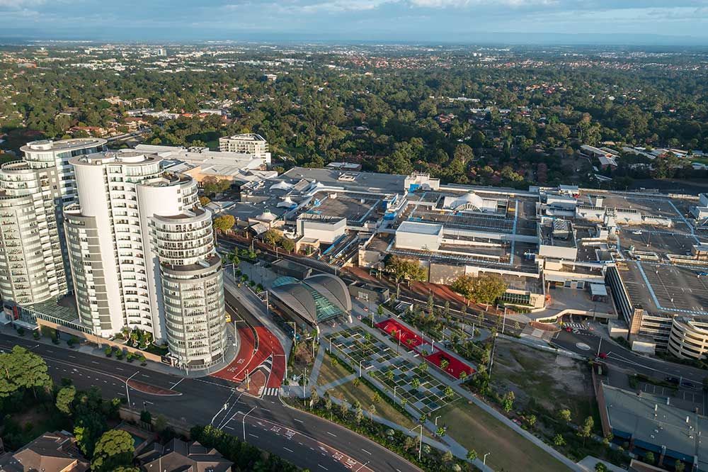 Shopping Centre, And Nearby High-rise Apartments, Castle Hill — Austen Landscaping & Earthmoving in Castle Hill, QLD
