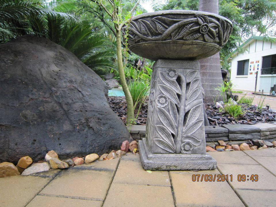 Decorative Fountain For Garden — Austen Landscaping & Earthmoving in Deeragun, QLD