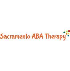 Sacramento ABA Therapy logo in orange text with small colorful squares at the top right