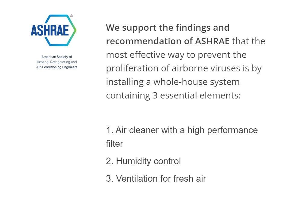 We support the findings and recommendation of ashrae