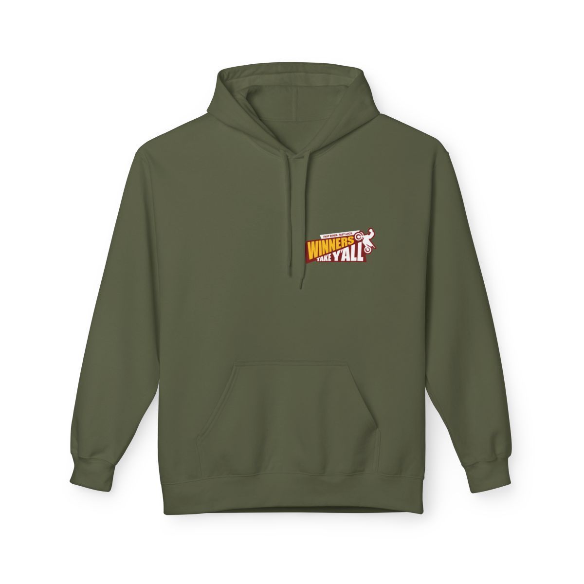 Olive green hoodie with