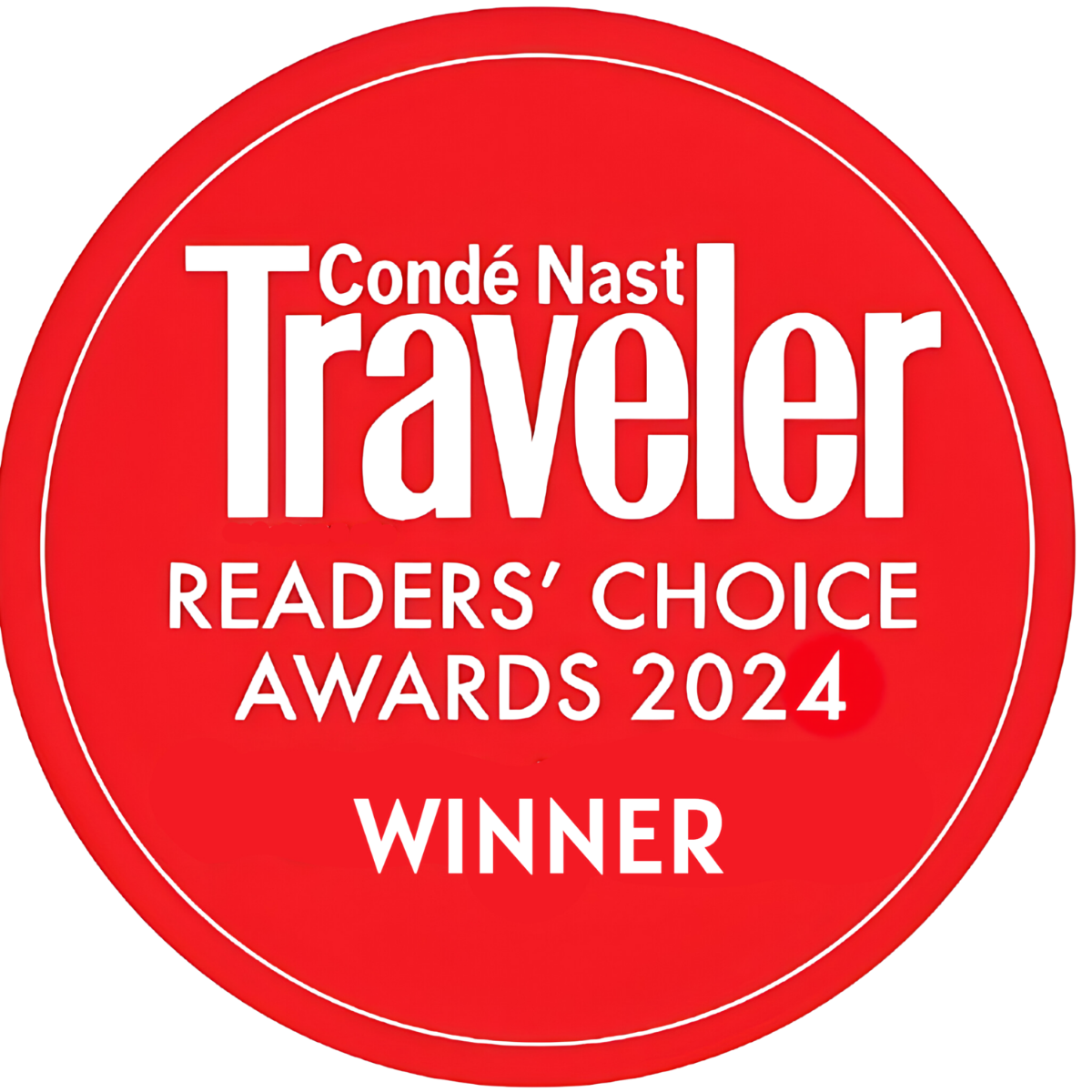 Red Condé Nast Traveler Readers’ Choice Awards 2024 winner badge