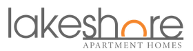 Lakeshore Apartment Homes logo with a partial orange arch.