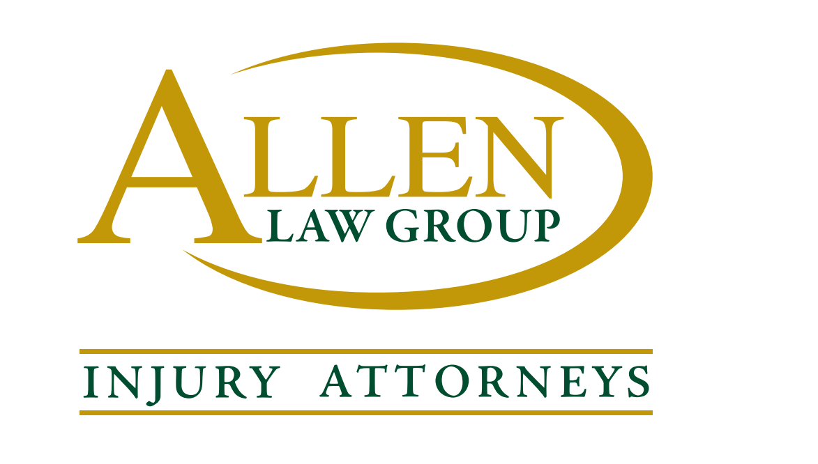 Allen Law Group logo with gold oval, green text, and “Injury Attorneys” beneath