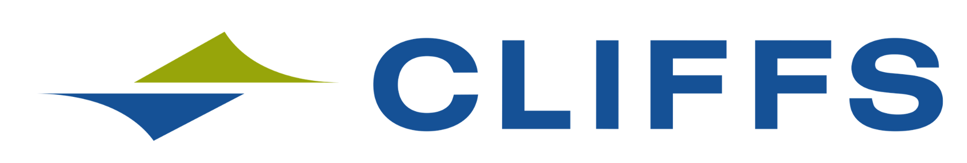 CLIFFS logo with blue text and a green-and-blue geometric mark above it