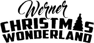 Werner Christmas Wonderland logo in black with a pine tree shaped like the letter A
