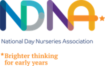 The ndna logo is a member of the national day nurseries association