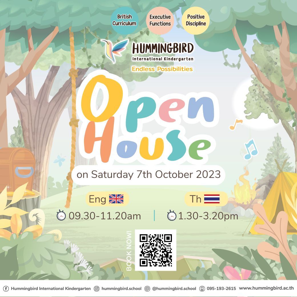 A poster for an open house on saturday 7th october 2023