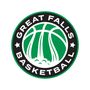 Great Falls Basketball circular logo with black, green, and white basketball graphic