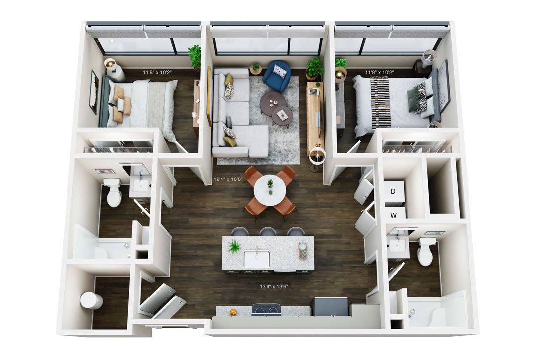 1331 Laramie - Unit B Floor Plan