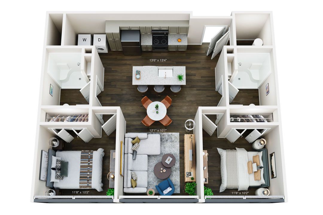 1331 Laramie - Unit D Floor Plan