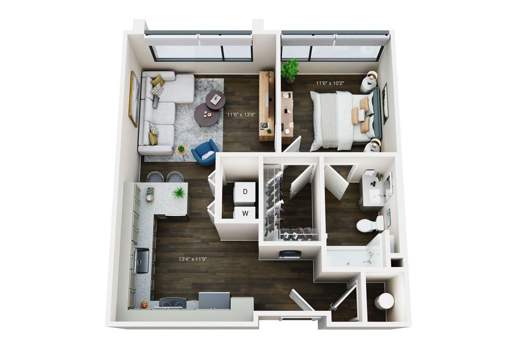 1331 Laramie - Unit I Floor Plan