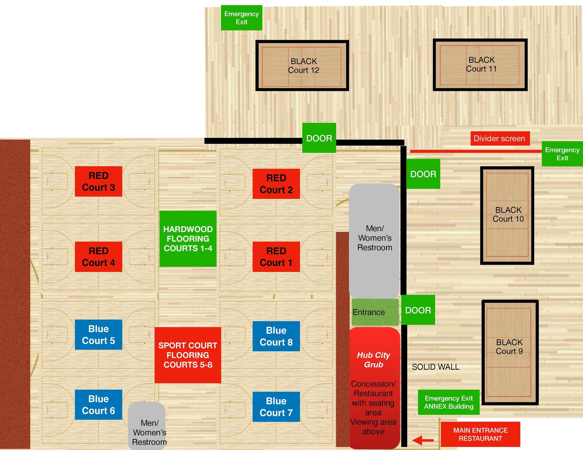 8 Basketball Layout — Centralia, WA — NW Sportshub 8 Basketball Layout — Centralia, WA — NW Sportshub