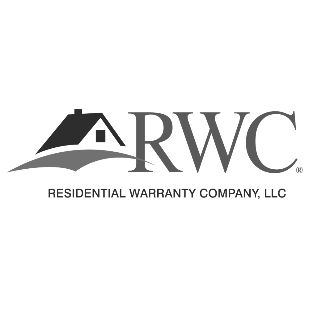 RWC Residential Warranty Company, LLC logo with house icon and gray lettering