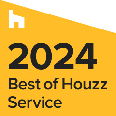 Houzz 2024 Best of Service award badge, won by WS Design and Build
