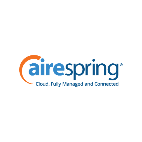 Airespring logo in blue and orange with the tagline “Cloud, Fully Managed and Connected”