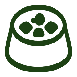 Green recycling bin icon with three figures inside