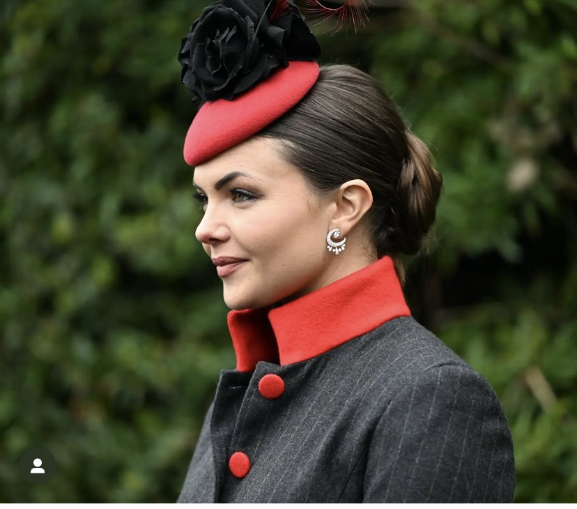 Meg Nicholls wearing Lara coat made by Brown & Daughters