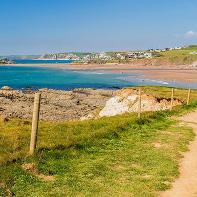 Bantham Beach near Pennymoor Caravan and Camping park, Modbury