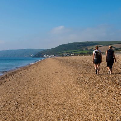 Beesands Beach near Pennymoor Caravan and Camping park, Modbury