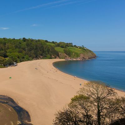 Blackpool Sands Beach near Pennymoor Caravan and Camping park, Modbury