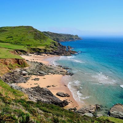 Gara Rock Beach near Pennymoor Caravan and Camping park, Modbury