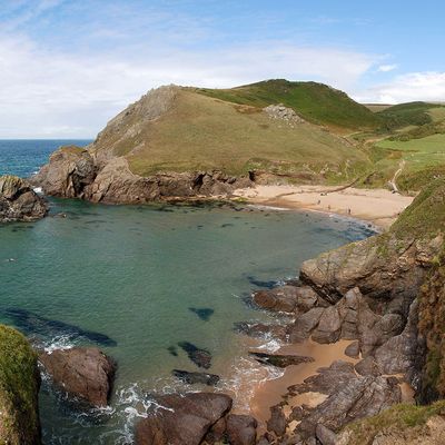 Soar Mill Cove Beach near Pennymoor Caravan and Camping park, Modbury