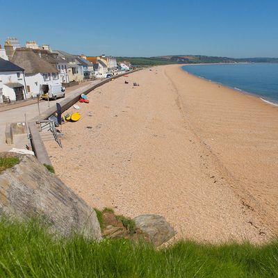 Torcross Sands Beach near Pennymoor Caravan and Camping park, Modbury