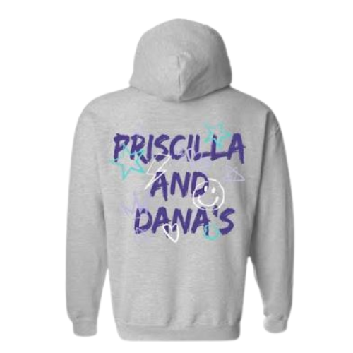 grey graffiti hoodie