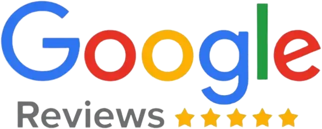 A google reviews logo with five stars on it