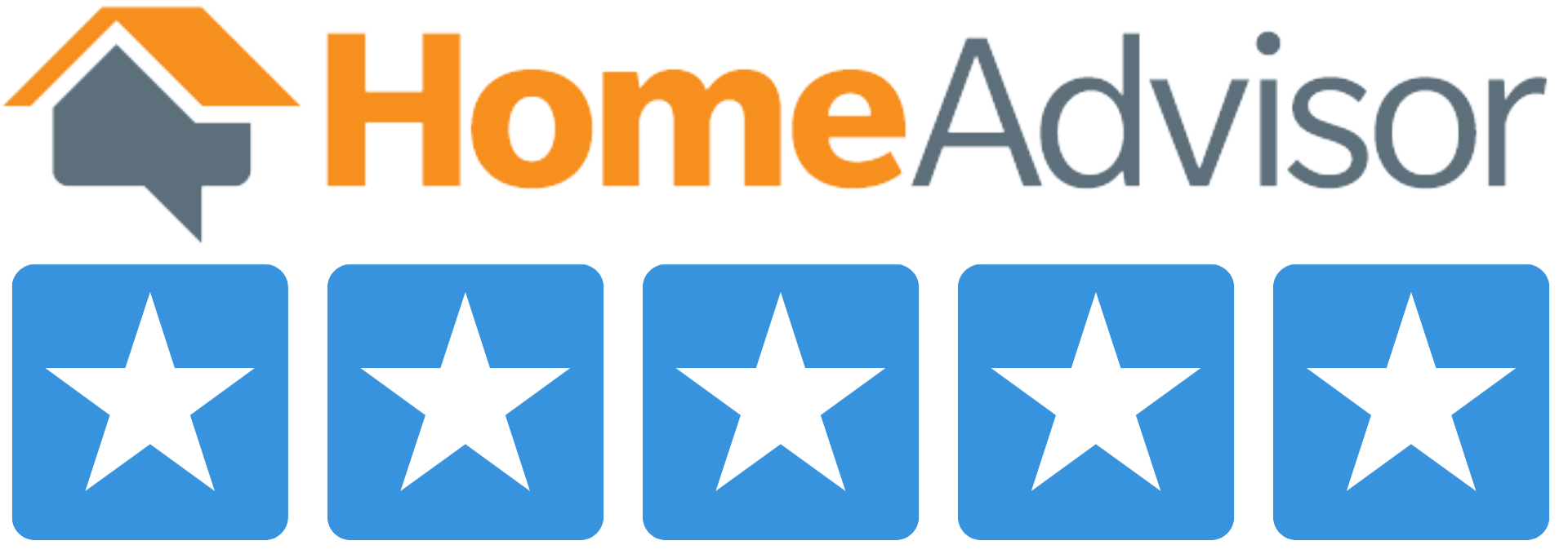 A home advisor logo with four stars on it