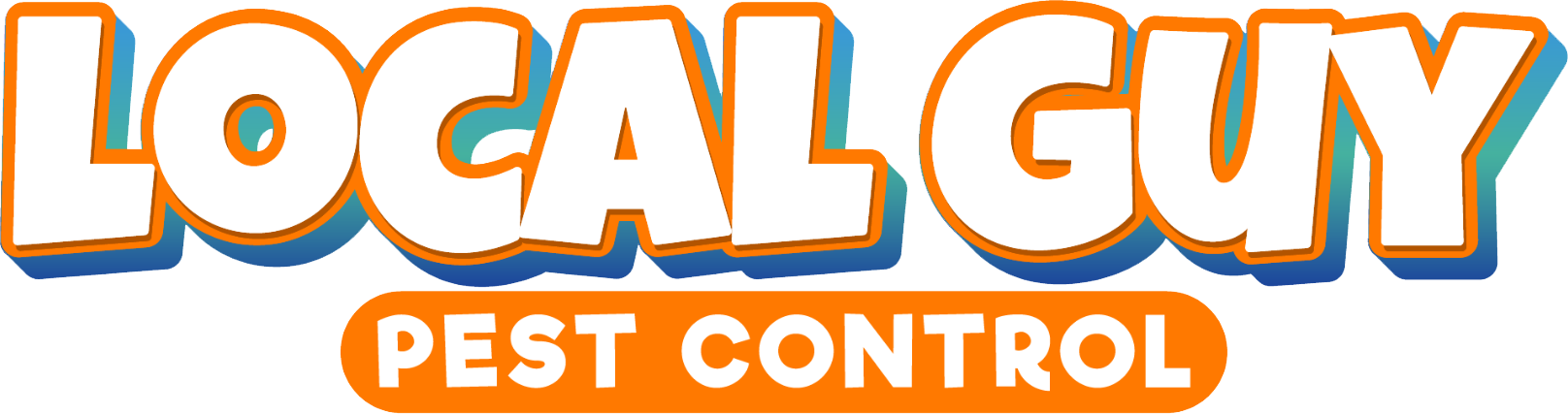 The logo for local guy pest control is orange and white.