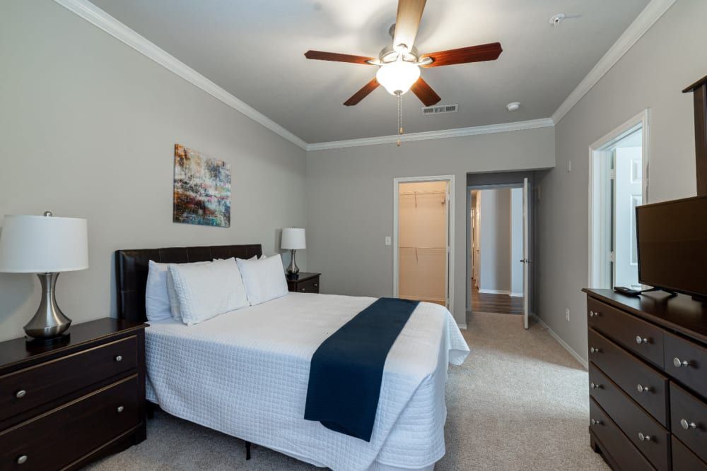 Bedroom at Marquis at Bellaire Ranch in Fort Worth, TX.