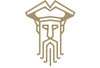 Logo di un calamaro stilizzato in oro su sfondo bianco.