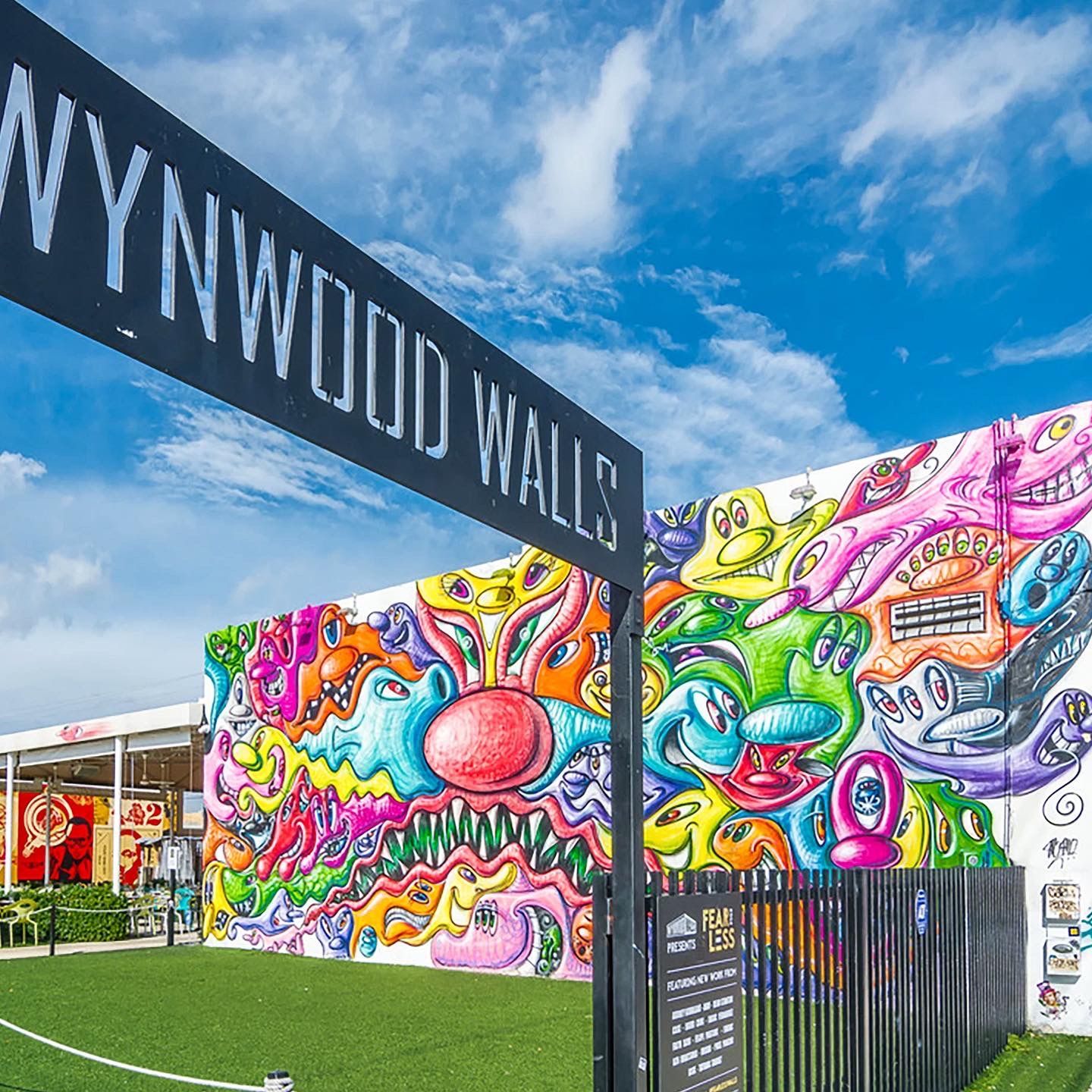 Colorful street art at Wynwood Walls on a Miami City Tour.