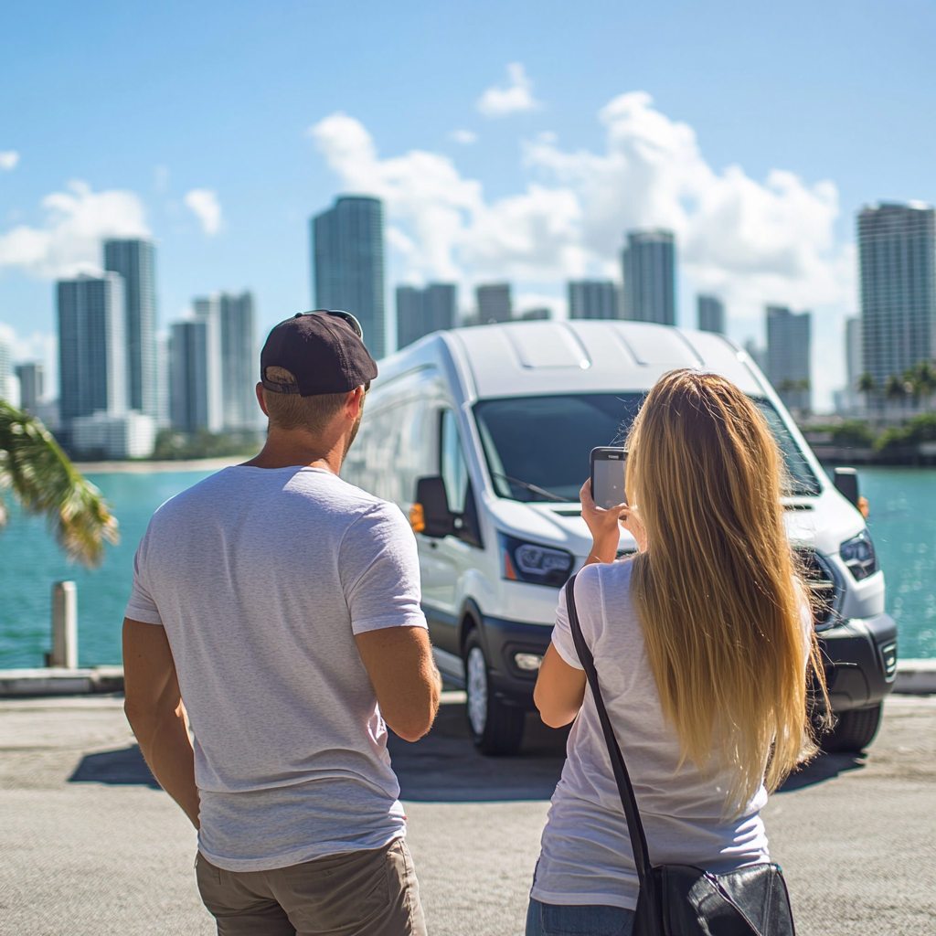 Couples visiting iconic Miami spots during a Miami Sightseeing Tour