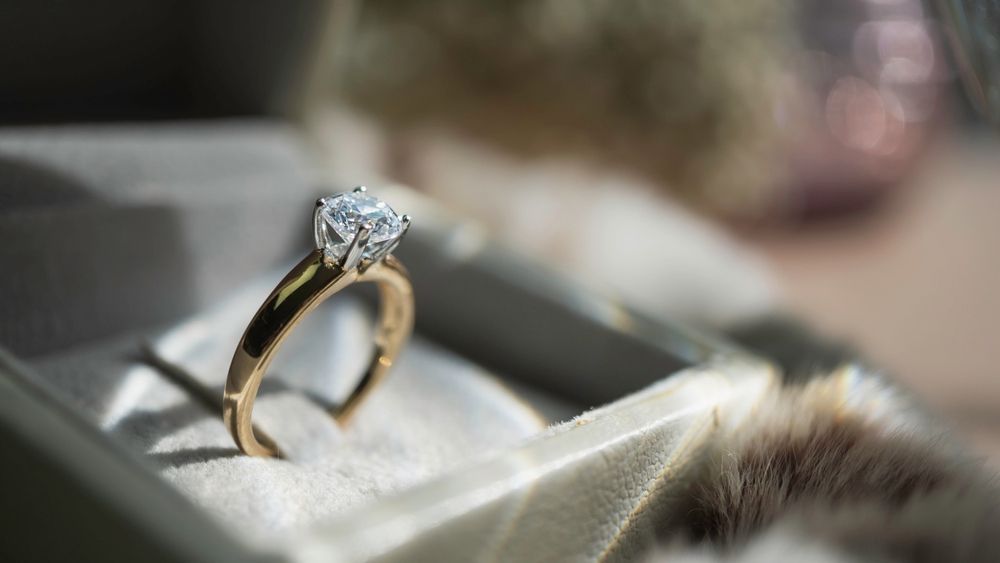 Diamond Engagement Ring in a Velvet Ring Box — Regency Jewellers in Cairns City, QLD