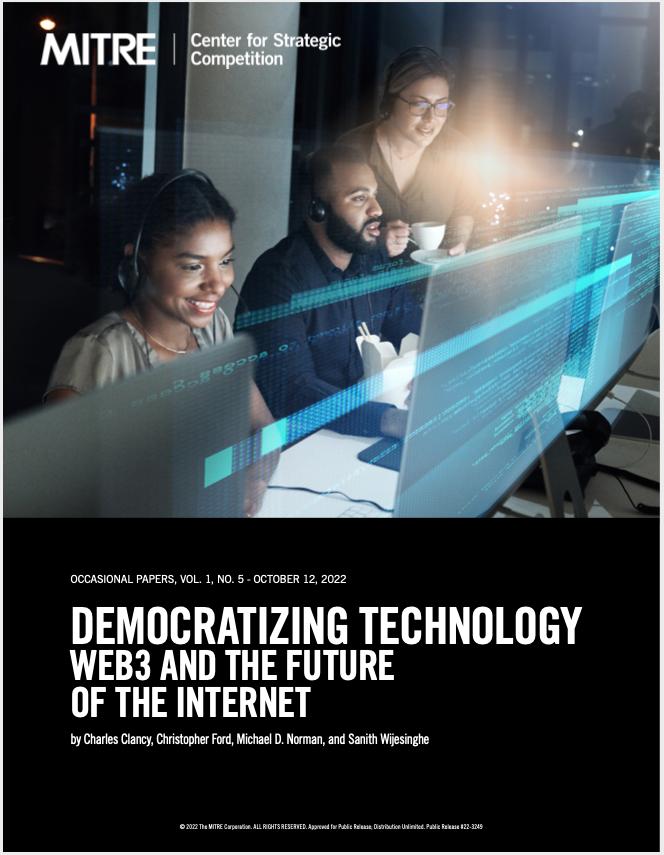 A book titled democratizing technology web3 and the future of the internet