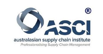 ASCI logo with blue circular icon and text “australasian supply chain institute” and “Professionalising Supply Chain Management”