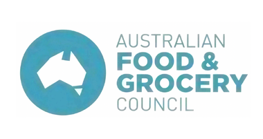 Australian Food & Grocery Council logo with teal circle and white kangaroo silhouette