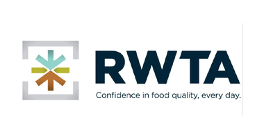 RWTA logo with dark blue text and a gray-green-orange star icon; tagline reads “Confidence in food quality, every day.”