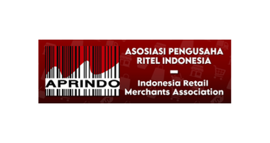 APRINDO logo on red banner, with “Asosiasi Pengusaha Ritel Indonesia” and “Indonesia Retail Merchants Association” text