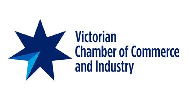 Victorian Chamber of Commerce and Industry logo with a blue star emblem and text