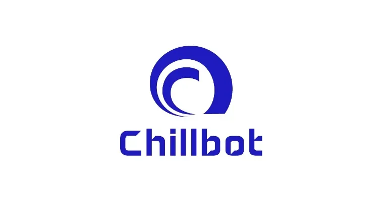 Blue Chillbot logo with circular icon and the word “chillbot” beneath it